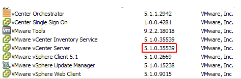 vcenter-service-version