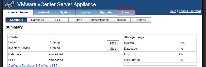 vcsa-admin-page