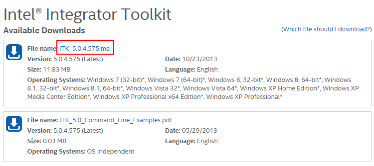 Download-Intel-Integrator-Toolkit