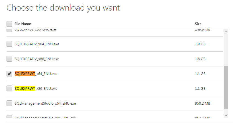 download-sql-express