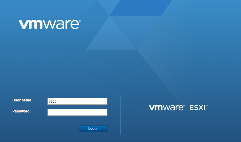 vmware-host-client-login-screen