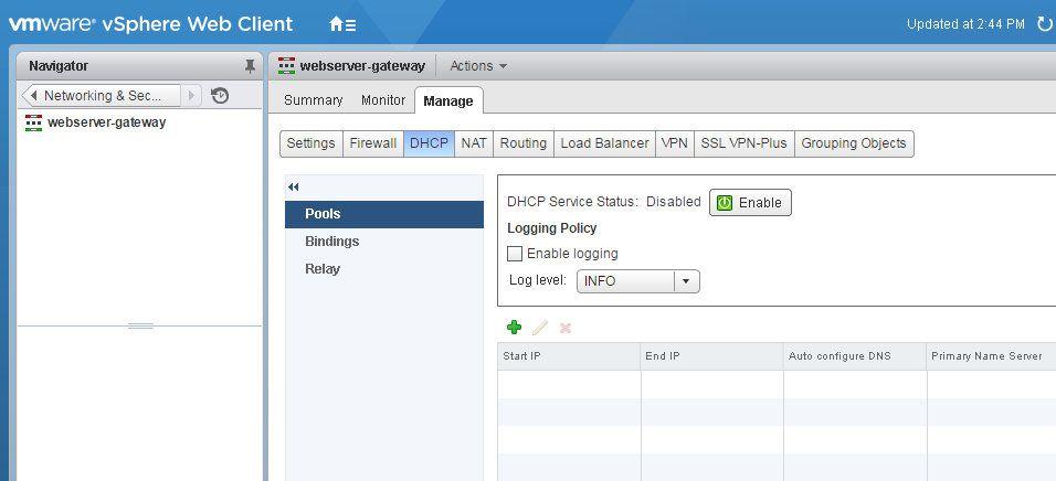 nsx-edge-dhcp-service