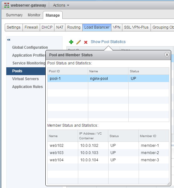 nsx-load-balancer-pool-status