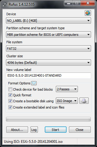 how to make bootable usb for esxi 5