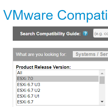 VMware ESXi 7.0 - IO Devices not certified for upgrade | virten.net