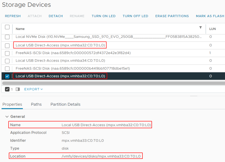 How to use USB Drives as VMFS Datastore in vSphere ESXi 8.0